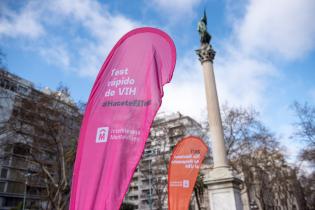 Jornada de test gratuitos de VIH en la Plaza de Cagancha , 29 de julio de 2022