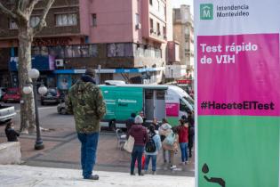 Jornada de test gratuitos de VIH en la Plaza de Cagancha , 29 de julio de 2022