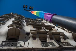 Intervención en Av.18 de julio en el marco del Mes de la Diversidad