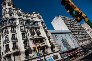 Intervención en Av.18 de julio en el marco del Mes de la Diversidad