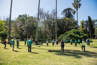 Clase de gimnasia para personas mayores en el Espacio Barradas Clase de gimnasia para personas mayores en el Espacio Barradas, 5 de octubre de 2022