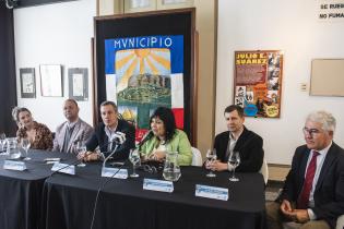 Anuncio de concierto de la Orquesta Filarmónica de Montevideo en el teatro Lavalleja de la ciudad de Minas