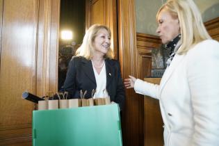 Reunión de la intendenta Carolina Cosse con la vicepresidenta Beatriz Argimon