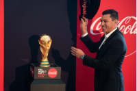 Intendenta Carolina Cosse participa en evento por llegada del trofeo de la copa mundial FIFA a Uruguay, 28 de octubre de 2022