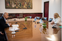 Firma de convenio con el Intendente de Lanús, Nestor Grandinetti en el marco de la XXVII Cumbre de Mercociudades en Montevideo, 01 de diciembre de 2022