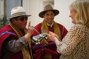 Reunión de la Intendenta Carolina Cosse con el Embajador de Bolivia y los alcaldes de Huarina y Huajata Reunión de la Intendenta Carolina Cosse con el Embajador de Bolivia y los alcaldes de Huarina y Huajata