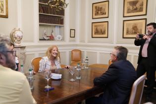 Visita del alcalde de San Leopoldo Ary Vanazzi en el marco de la XXVII Cumbre de Mercociudades en Montevideo