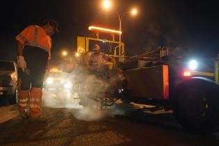 Tarea de pintado de líneas divisorias de carriles