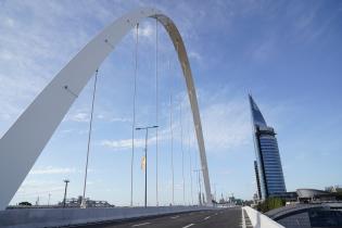 Inauguración de viaducto en la rambla portuaria