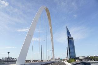 Inauguración de viaducto en la rambla portuaria