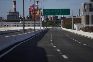 Inauguración de viaducto en la rambla portuaria