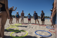 Actividades en la playa Ramírez para personas con discapacidad en el marco del programa Monteverano