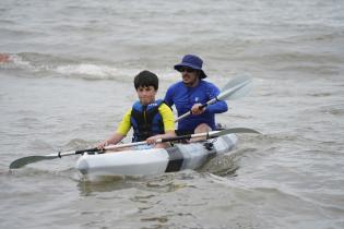 Escuela de actividades naúticas en playa Honda, en el marco del programa Monteverano