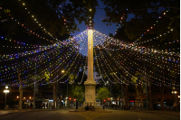 Iluminación de Carnaval en Plaza Cagancha