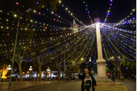 Iluminación de Carnaval en Plaza Cagancha