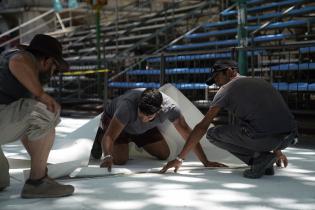 Preparativos del desfile de Carnaval 2023