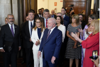 Visita del presidente de Brasil, Luiz Inácio Lula da Silva, a la Intendencia de Montevideo