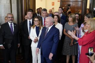 Visita del presidente de Brasil, Luiz Inácio Lula da Silva, a la Intendencia de Montevideo