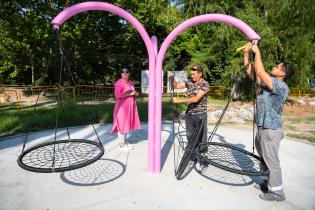 Instalación de juegos accesibles en el Jardín Botánico, 02 de marzo de 2023