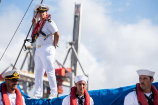 Ceremonia de zarpada del velero escuela «Capitán Miranda»