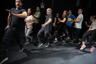 Ensayo de la obra «Edipo Rey» en el teatro Solís