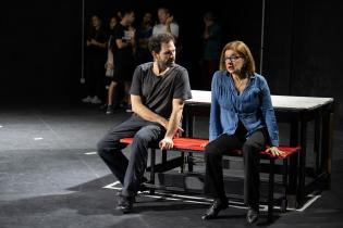 Ensayo de la obra «Edipo Rey» en el teatro Solís Ensayo de la obra «Edipo Rey» en el teatro Solís