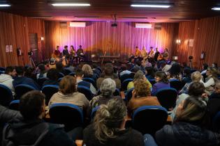 Lectura pública del Herrero y la Muerte, en el auditorio del Campus Regional de UTU de Rivera 