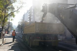 Recapado asfáltico en la avenida 21 de setiembre