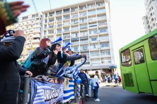 Llegada de la selección uruguaya de fútbol sub 20 ganadora de la Copa del Mundo