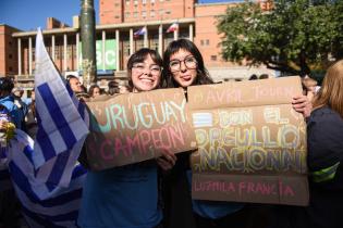 Llegada de la selección uruguaya de fútbol sub 20 ganadora de la Copa del Mundo