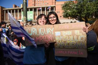 Llegada de la selección uruguaya de fútbol sub 20 ganadora de la Copa del Mundo