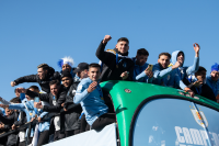 Llegada de la selección uruguaya de fútbol sub 20 ganadora de la Copa del Mundo