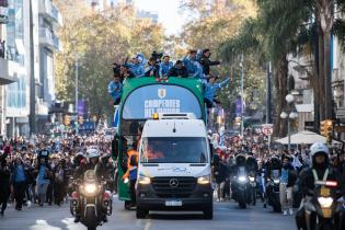 Llegada de la selección uruguaya de fútbol sub 20 ganadora de la Copa del Mundo