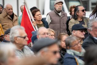 Inauguración de escultura en homenaje a Pepe D'Elía en el marco de la conmemoración de su natalicio