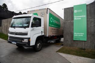 Retiro de materiales reciclables del Ecocentro del barrio Buceo 