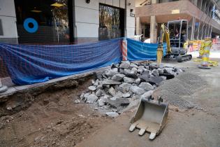 Obras en la calle Rincón en el marco del programa Late Ciudad Vieja , 03 de julio de 2023