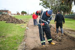 Avance de obras en el Parque Rivera, 11 de julio de 2023