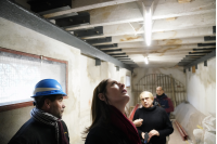 Intendenta Carolina Cosse recorre obras de restauración del museo Juan Manuel Blanes