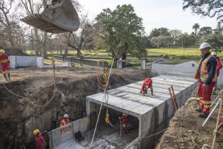 Obra de saneamiento en arroyo Mataperros