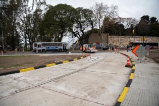 Obras en el semáforo de Av. Gral. Rivera y Bv. José Batlle y Ordoñez