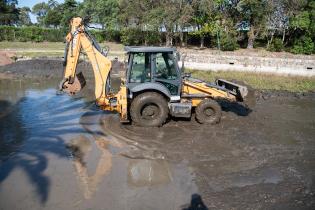 Limpieza del lago Cachón del Parque Rodó Limpieza del lago Cachón del Parque Rodó