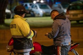 Operativo de Movilidad en la rambla de Montevideo