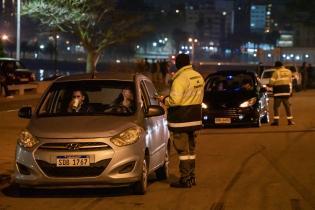 Operativo de Movilidad en la rambla de Montevideo