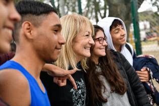 Inauguración de obra del Presupuesto Participativo: veredas, iluminación y juegos infantiles en el entorno del complejo SACUDE