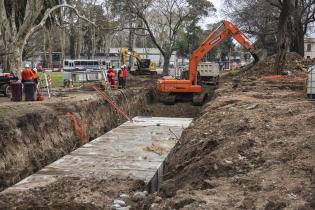 Avance de obras de saneamiento en arroyo Mataperros