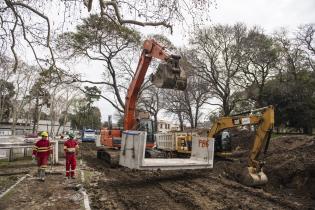 Avance de obras de saneamiento en arroyo Mataperros