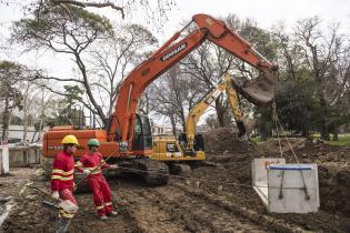 Avance de obras de saneamiento en arroyo Mataperros