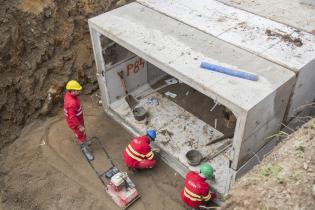 Avance de obras de saneamiento en arroyo Mataperros