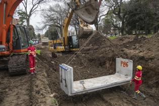 Avance de obras de saneamiento en arroyo Mataperros