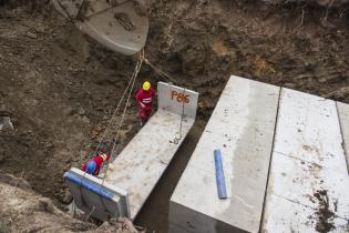 Avance de obras de saneamiento en arroyo Mataperros